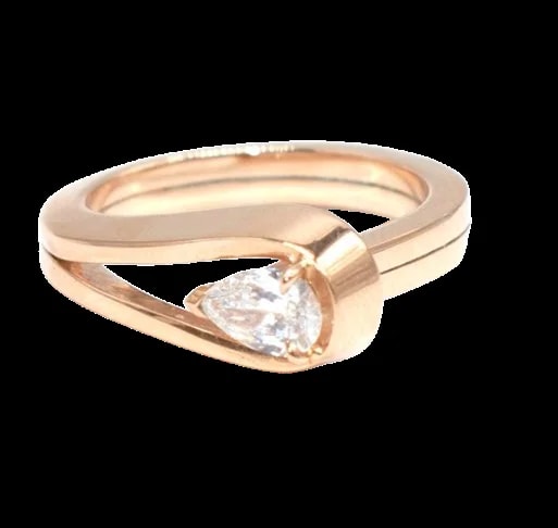 Repossi Serti Rink Inversé Pear Cut Size 53 2