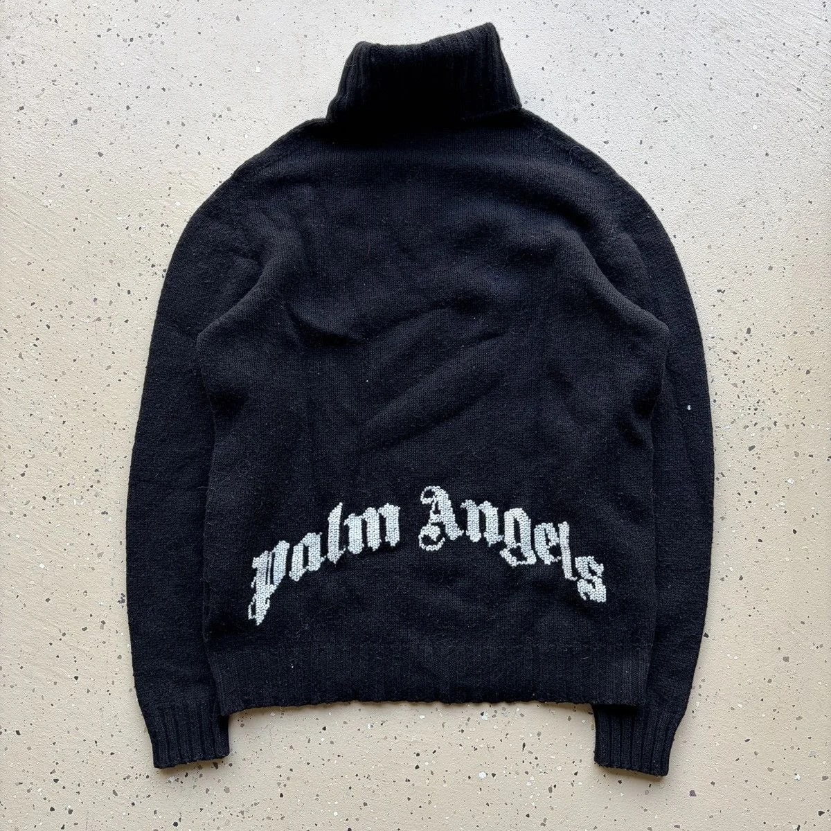 Palm Angels — Palm Angels Curved Logo Sweater Tneck — streetwear — resale