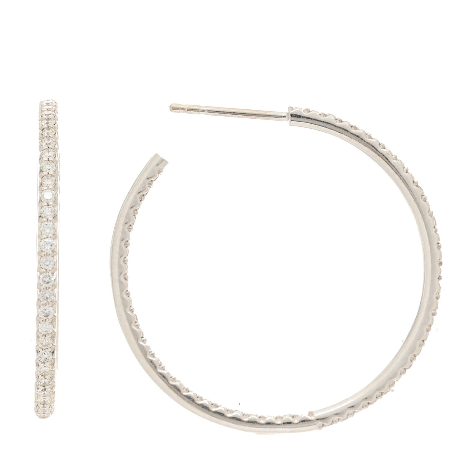 Roberto Coin — 18K White Gold Large Hoop — Jewelry — resale