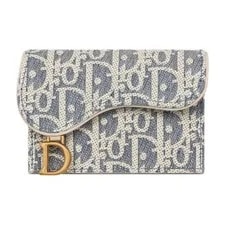 Dior — Dior Saddle Bloom Metal D-Line Pendant Flap Closure Card Case 4.3x1.1x2.9 in — Handbag — resale