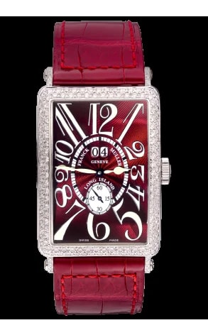 Worldofluxuryus — Franck Muller Long Island Big Date 18K White Gold & Diamonds — Watch — resale