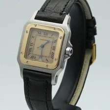 Cartier Santos Caree Quartz 29mm Steel/Gold 187901 4