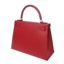 Hermes Kelly 28 Outside Stitch 2WAY Scarf RougeVif 2