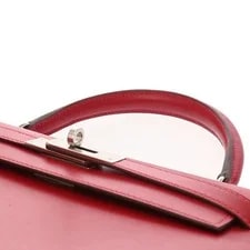 Hermes Kelly 28 Outside Stitch 2WAY Scarf RougeVif 4