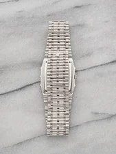 1980s Audemars Piguet Bamboo 18K WG Diamond Pave Gadroon Dial 27 Mm 3