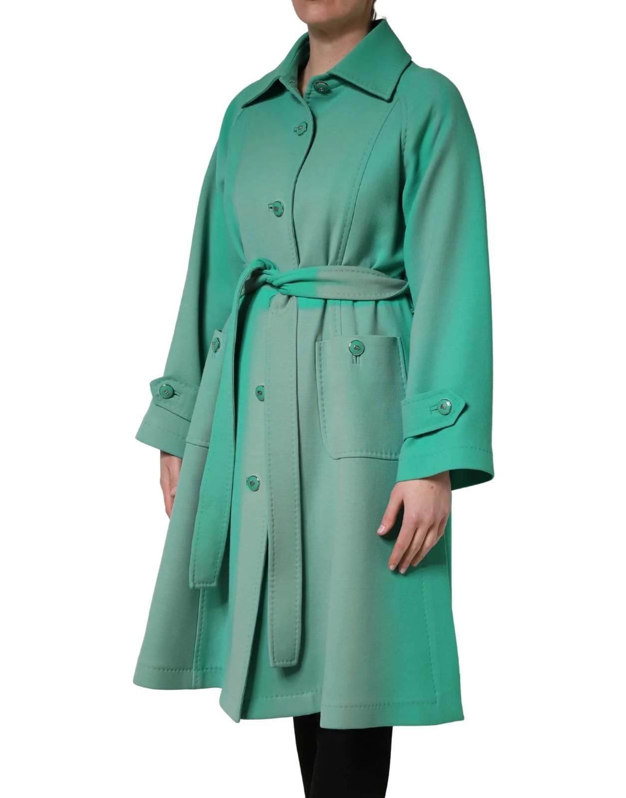 Dolce & Gabbana Buttoned Down Belt Trench Coat Jacket 2