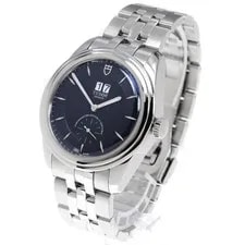Tudor Glamour 57100 42mm SS Black Dial Automatic Date #C223 2