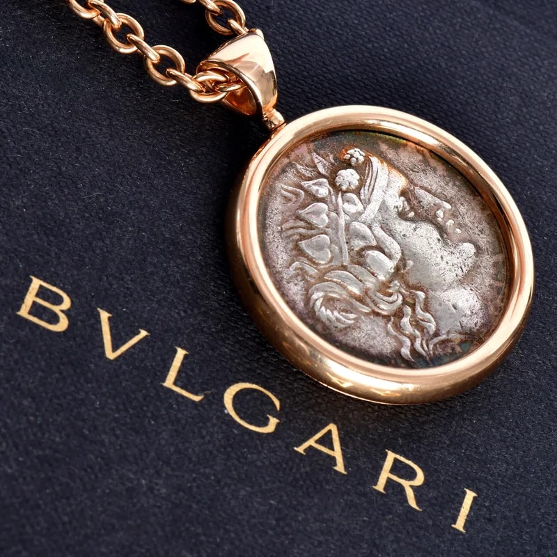 Bvlgari — Bvlgari Monete 18K Rose Gold Ancient Coin Chain — Jewelry — resale