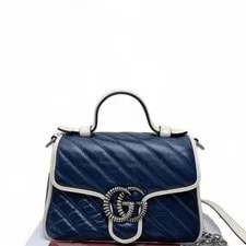 Gucci — Gucci Chevron Mini GG Marmont Top Handle (ys070626j2r) — Handbag — resale