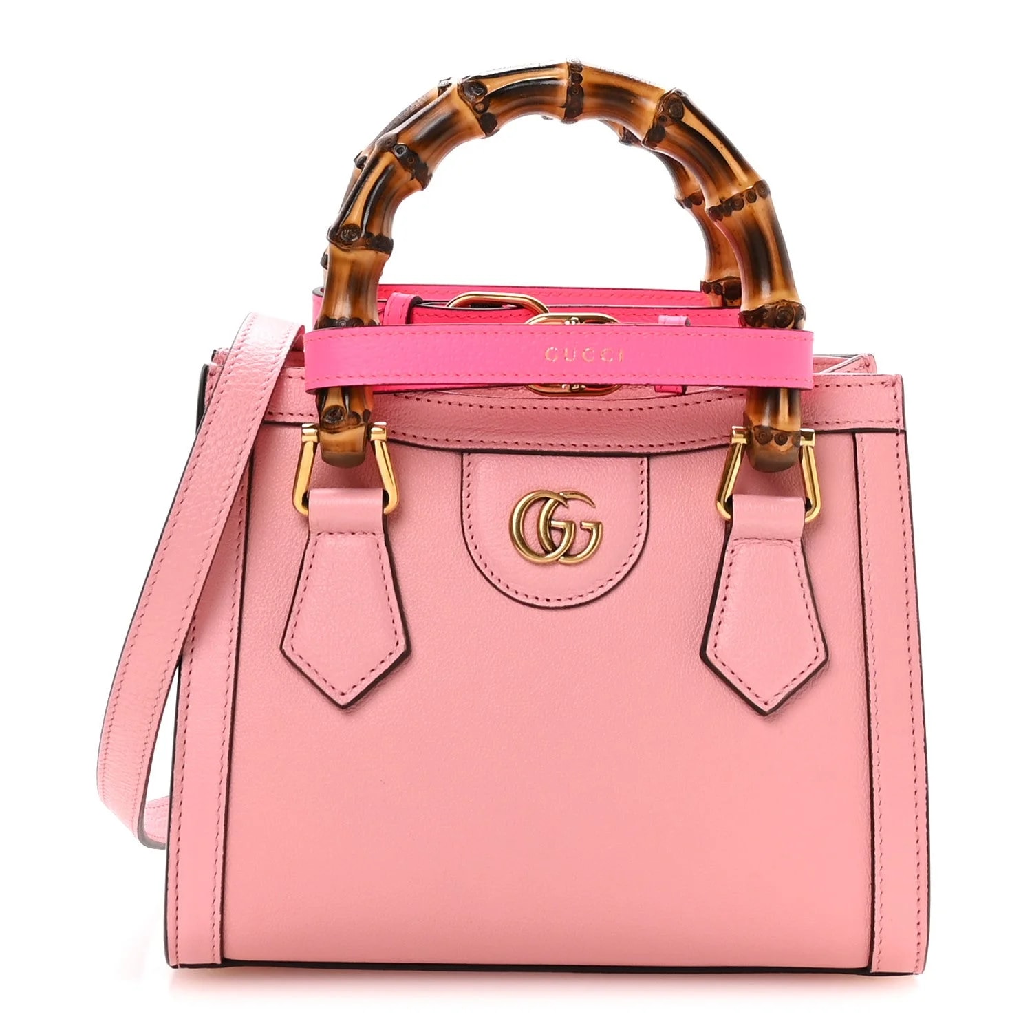 Gucci — Wonka Grain Mini Diana Wild Fuxia Fluo — Handbag — resale
