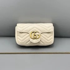 Gucci — Authentic Gucci Mini Marmont Chevron Chain — Handbag — deal