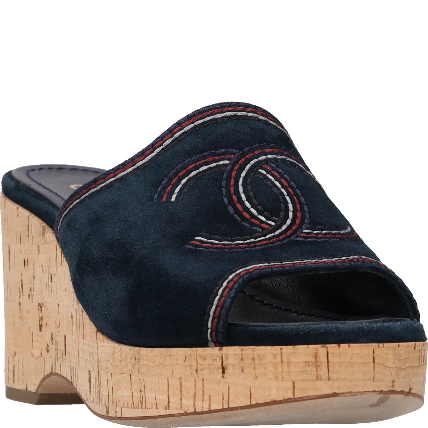 Chanel Interlocking CC Logo Cork Wedge 3