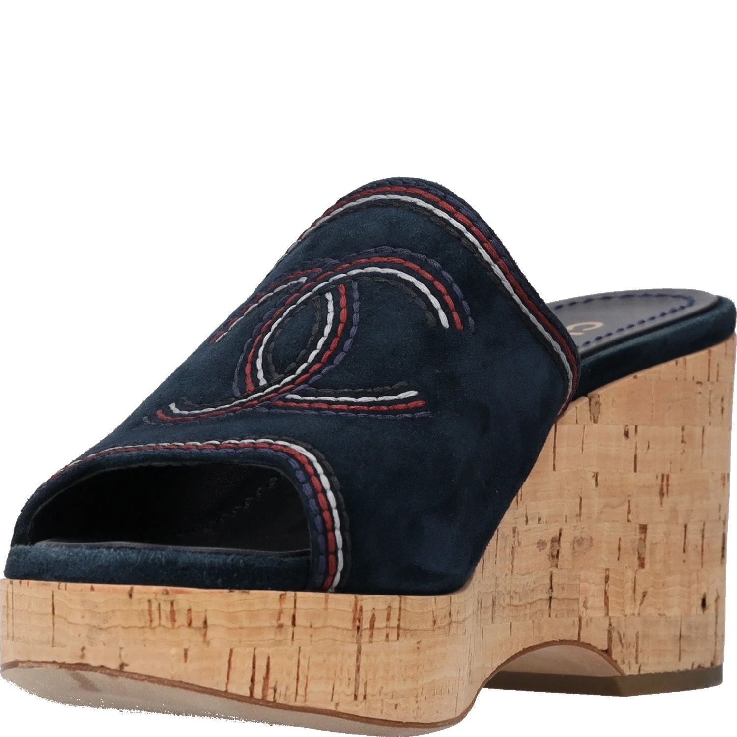 Chanel Interlocking CC Logo Cork Wedge 4