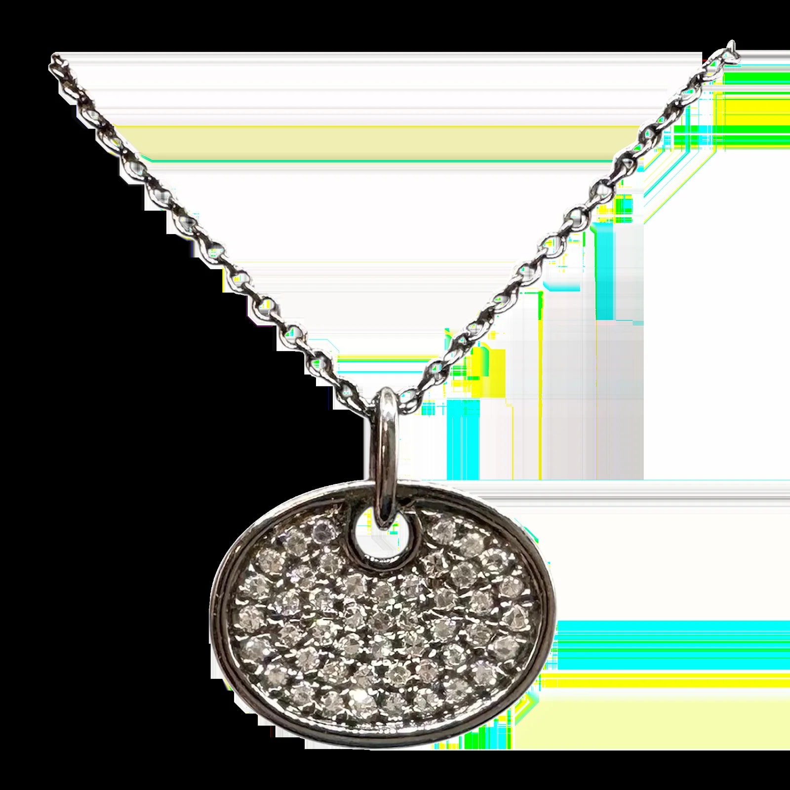 Disc Rhodium 0.18ctw Diamonds — Jewelry — resale