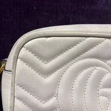 Gucci Marmont GG Chain Ziplock White Gold Hardware Japan 4