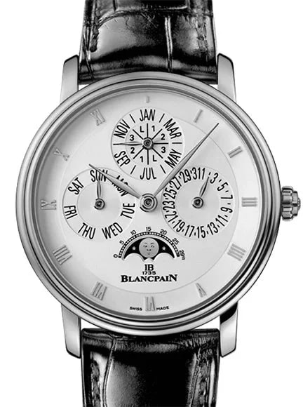 Worldofluxuryus — Blancpain Villeret Perpetual Calendar 18K White Gold — Watch — resale