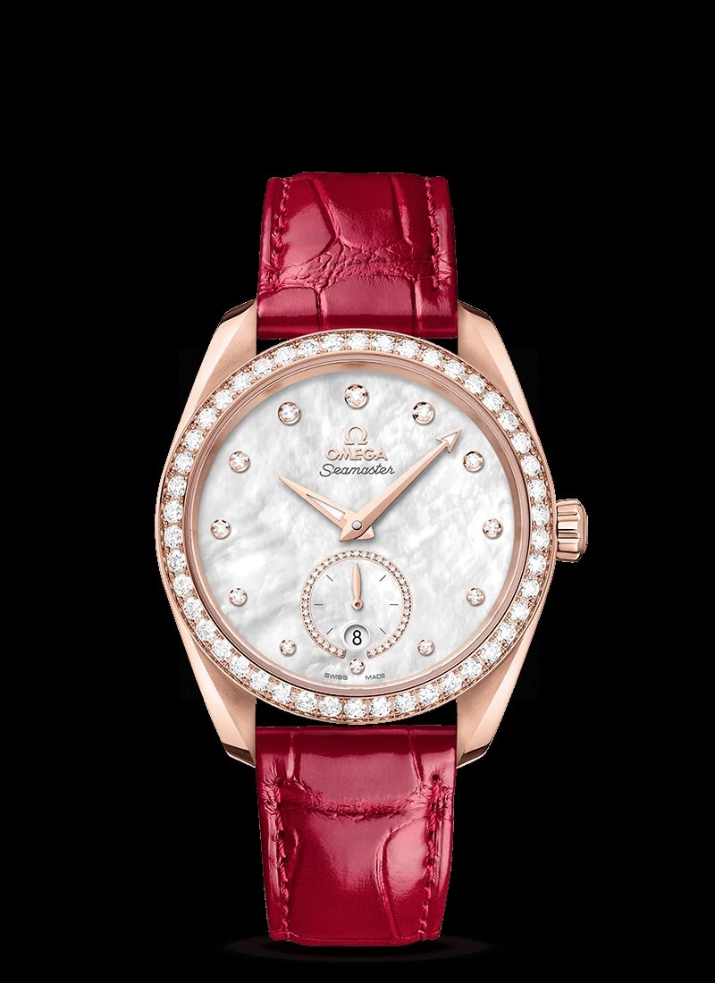 Worldofluxuryus — Omega Seamaster Aqua Terra Co-Axial Master Chronometer 18K Sedna™ Gold & Diamonds Lady's — Watch — resale