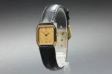 [Near / Box] Omega de Ville Cal.1450 Gold Square Quartz From Japan 3