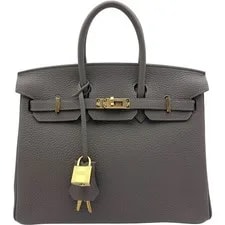 Hermès — Hermes Birkin 25 W刻 Etain Hardware #OK068 — Handbag — resale