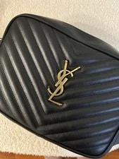 Saint Laurent Quilted Chevron Crossbody Tassel Hardware Zip 4
