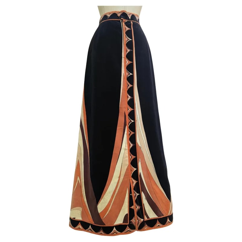 Emilio Pucci — 1970s Emilio Pucci Cotton Maxi Skirt in Iconic Print — Clothing — resale