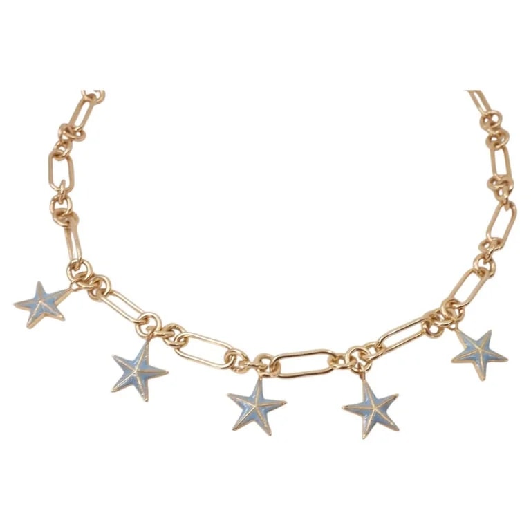 J Dauphin — Enamel Charm Star Chain Choker — Jewelry — resale