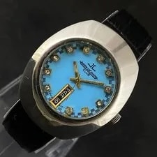 Jaeger LeCoultre Club Automatic Day Date Blue Dial Swiss 2