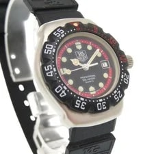 TAG Heuer Formula 1 374.508 SS Rubber Black Quartz Working 3