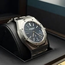 Audemars Piguet Royal Oak "Jumbo" Extra-thin Blue Dial Stainless Steel Bracelet 2