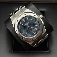 Audemars Piguet Royal Oak "Jumbo" Extra-thin Blue Dial Stainless Steel Bracelet 4