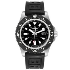 Breitling Aeromarine Superocean Black Dial Rubber Strap Y17393 2