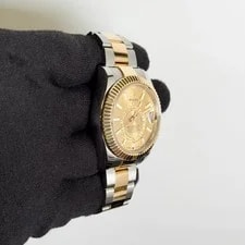 Rolex Sky-Dweller 42mm Champagne Stick Dial Ref 3
