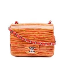 Chanel — Chanel Square Classic Striped Single Flap Crossbody — Handbag — resale