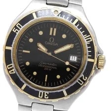 Omega — Omega Seamaster 200m Yellow Gold Bezel Date Quartz — Watch — resale