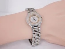 Cartier Must 21 Combo W10073R6 1340 Stainless Steel / Gold Plated 28mm #WJW434 2