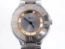 Cartier Must 21 Combo W10073R6 1340 Stainless Steel / Gold Plated 28mm #WJW434 3