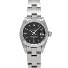 Rolex — Rolex Oyster Perpetual Date 69160 26mm Stainless Steel Black #WW2589 — Watch — resale