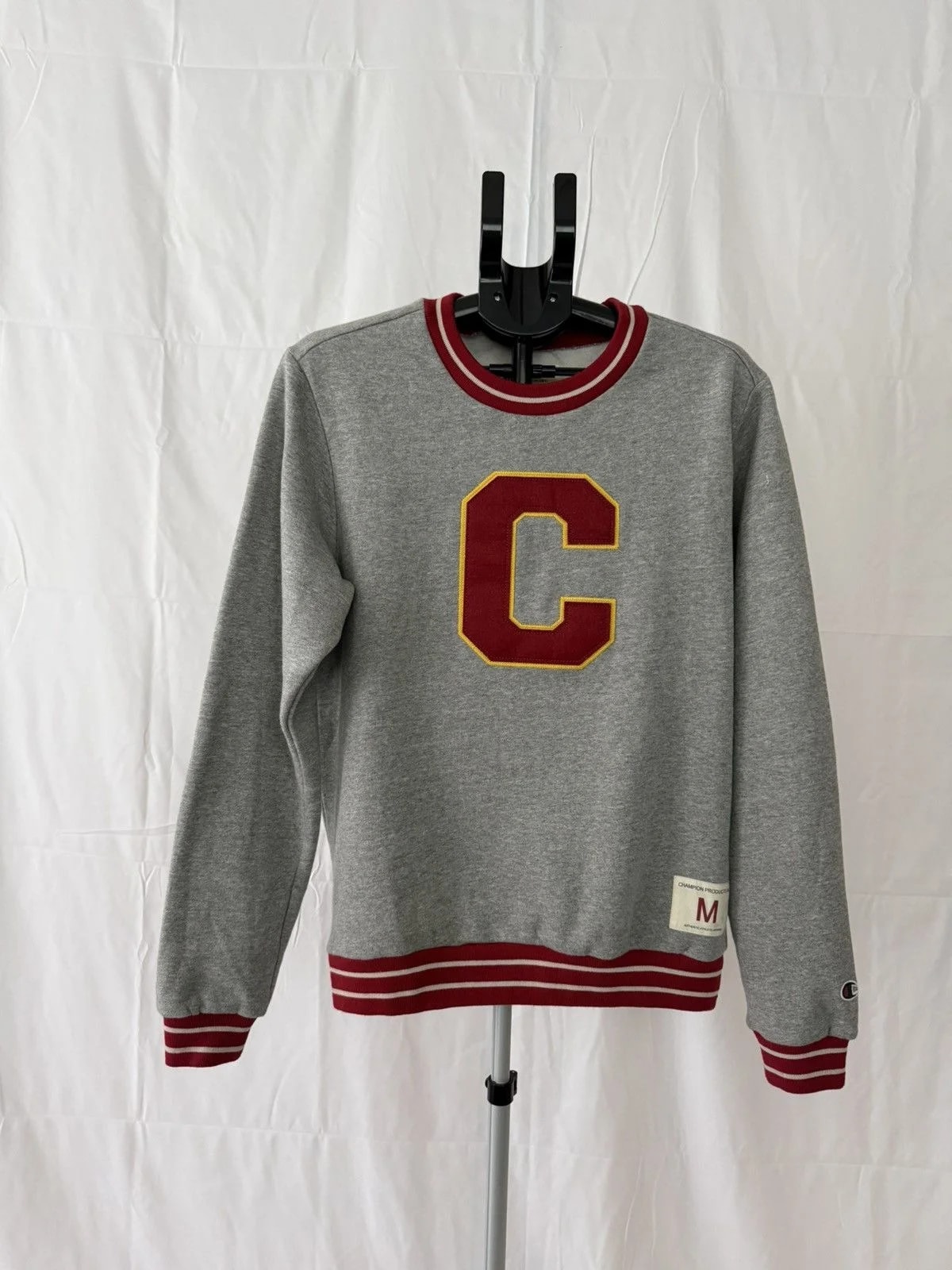 Champion — Champion Varsity Sweatshirt Sz M - Big "C" Patch — streetwear — resale