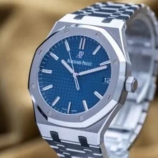 Audemars Piguet Royal Oak Automatic 41mm Blue Dial - AP 15500st Complete Set 4