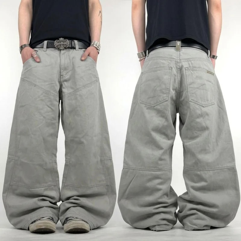 Vintage y2k grunge archive baggy wide leg faded skater pants — Clothing — resale