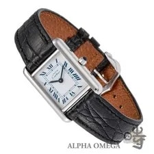 Cartier Must Tank Argent Blue Roman SM Ref.W1001543 Silver Rhodium (SV/Rh) 1990s 3