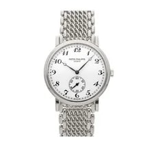 Patek Philippe — Patek Philippe Calatrava White Gold Manual 33mm White Dial Bracelet 5022/1G-010 — Watch — resale