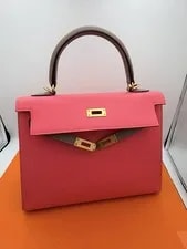 Hermes Kelly 25 HSS 2-Color Azalee PHW D Stamp 3