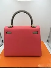 Hermes Kelly 25 HSS 2-Color Azalee PHW D Stamp 4