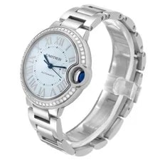 Cartier Ballon Bleu 33 Steel Diamond Blue Dial W4BB0028 Box Card 4