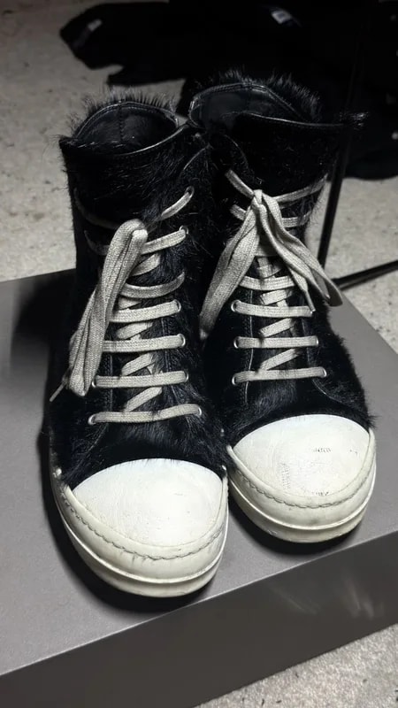 Rick Owens — Rick Owens Pony Hair Ramones — Sneaker — resale