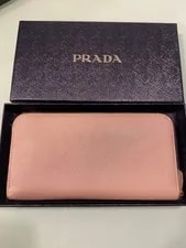 With Guarantee Card Prada Long Wallet From Japan 3