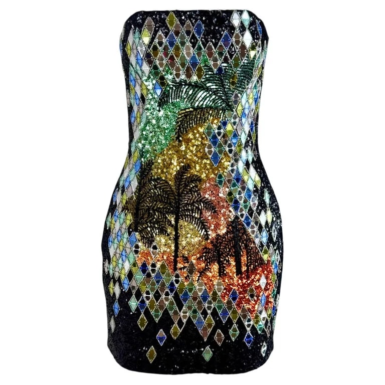 Balmain — Balmain Olivier Rousteing Mini Sequined Dress — Clothing — resale