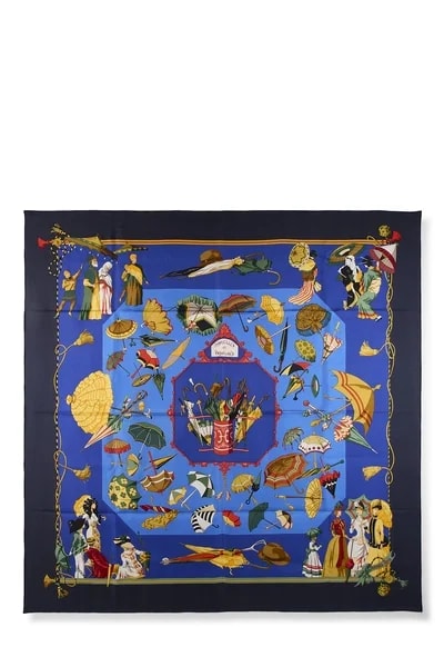 Hermès — & 'Ombrelles et Parapluies' Scarf 90 — Accessory — resale