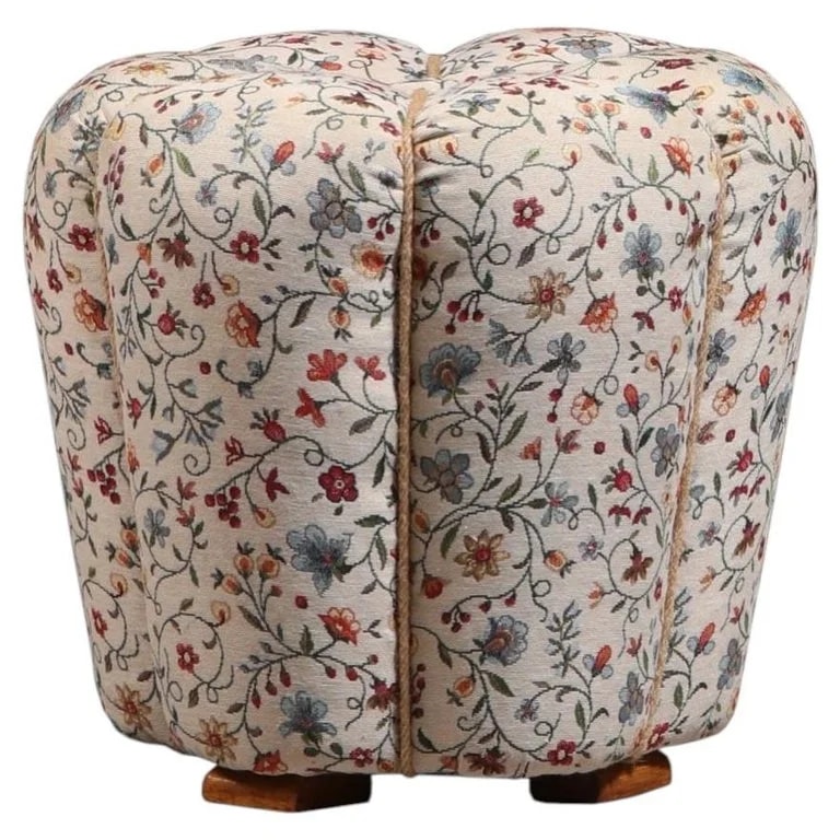 Jindřich Halabala, Up Závody — Jindřich Halabala Art Deco in Floral Tapestry Fabric, 1930s — Furniture — resale